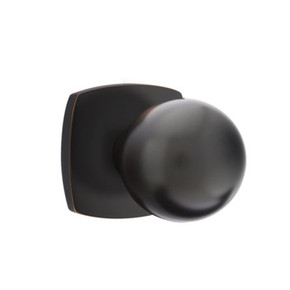 Emtek 5306-OR-US10B Orb Door Knob Dummy Set With Urban Modern Rosette Oil Rubbed Bronze