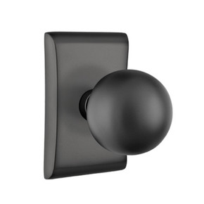 Emtek 5111-OR-US19 Orb Door Knob Passage Set With Neos Rosette Flat Black