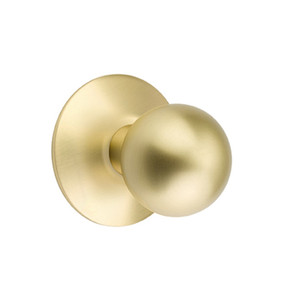 Emtek 5207-OR-US4 Orb Door Knob Privacy Set With Modern Rosette Satin Brass