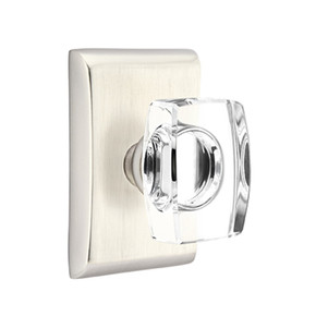 Emtek 5051-WS-US15 Windsor Door Knob Dummy Set With Neos Rosette Satin Nickel