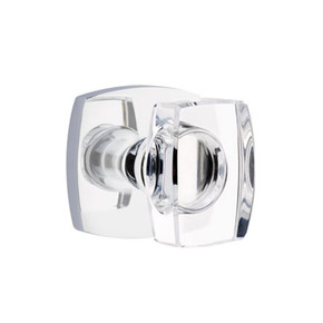 Emtek 5306-WS-US26 Windsor Door Knob Dummy Set With Urban Modern Rosette Polished Chrome