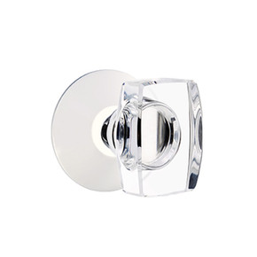 Emtek 5107-WS-US26 Windsor Door Knob Passage Set With Modern Rosette Polished Chrome