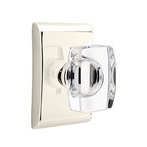 Emtek 5111-WS-US14 Windsor Door Knob Passage Set With Neos Rosette Polished Nickel