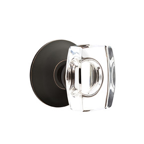 Emtek 5207-WS-US10B Windsor Door Knob Privacy Set With Modern Rosette Oil Rubbed Bronze