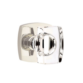 Emtek 5326-WS-US14 Windsor Door Knob Privacy Set With Urban Modern Rosette Polished Nickel
