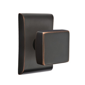 Emtek 5111-SQU-US10B Square Door Knob Passage Set With Neos Rosette Oil Rubbed Bronze