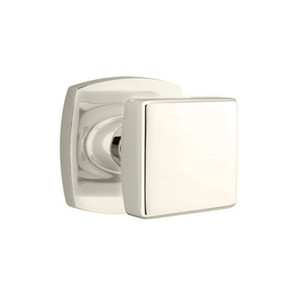 Emtek 5326-SQU-US14 Square Door Knob Privacy Set With Urban Modern Rosette Polished Nickel