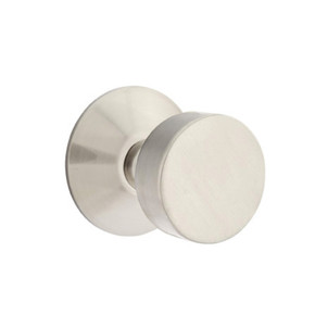 Emtek 5057-ROU-US15 Round Door Knob Dummy Set With Modern Rosette Satin Nickel