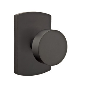 Emtek 7050-BZRN-FB Round Sandcast Bronze Door Knob Dummy Set With #4 Rosette Flat Black Bronze