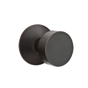 Emtek 5107-ROU-US10B Round Door Knob Passage Set With Modern Rosette Oil Rubbed Bronze