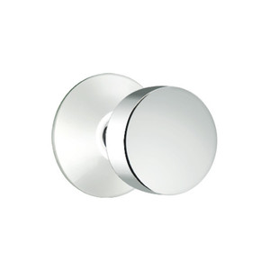 Emtek 5107-ROU-US26 Round Door Knob Passage Set With Modern Rosette Polished Chrome