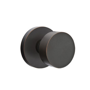 Emtek 5109-ROU-US10B Round Door Knob Passage Set With Disk Rosette Oil Rubbed Bronze