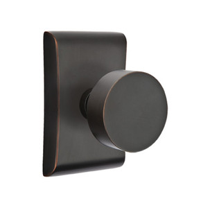 Emtek 5111-ROU-US10B Round Door Knob Passage Set With Neos Rosette Oil Rubbed Bronze