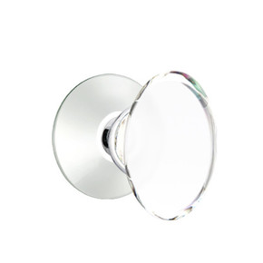 Emtek 5107-HT-US26 Hampton Door Knob Passage Set With Modern Rosette Polished Chrome