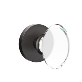 Emtek 5209-HT-US10B Hampton Door Knob Privacy Set With Disk Rosette Oil Rubbed Bronze