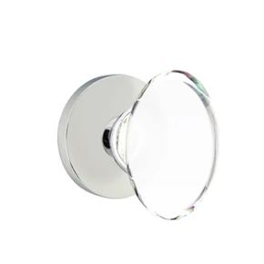 Emtek 5209-HT-US26 Hampton Door Knob Privacy Set With Disk Rosette Polished Chrome