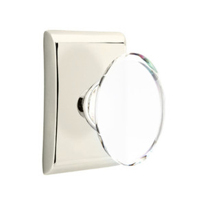 Emtek 5211-HT-US14 Hampton Door Knob Privacy Set With Neos Rosette Polished Nickel