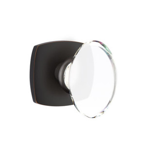 Emtek 5316-HT-US10B Hampton Door Knob Passage Set With Urban Modern Rosette Oil Rubbed Bronze