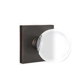 Emtek 5050-BL-US10B Bristol Door Knob Dummy Set With Square Rosette Oil Rubbed Bronze