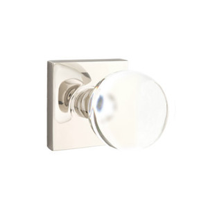 Emtek 5050-BL-US14 Bristol Door Knob Dummy Set With Square Rosette Polished Nickel