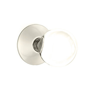 Emtek 5057-BL-US14 Bristol Door Knob Dummy Set With Modern Rosette Polished Nickel