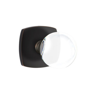 Emtek 5306-BL-US10B Bristol Door Knob Dummy Set With Urban Modern Rosette Oil Rubbed Bronze