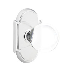 Emtek 8058-BL-US26 Bristol Crystal Door Knob Dummy Set With #8 Rosette Polished Chrome