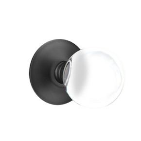 Emtek 5107-BL-US19 Bristol Door Knob Passage Set With Modern Rosette Flat Black
