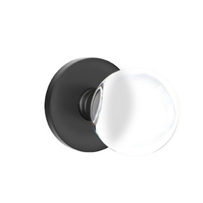 Emtek 5209-BL-US19 Bristol Door Knob Privacy Set With Disk Rosette Flat Black