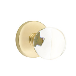 Emtek 5209-BL-US4 Bristol Door Knob Privacy Set With Disk Rosette Satin Brass