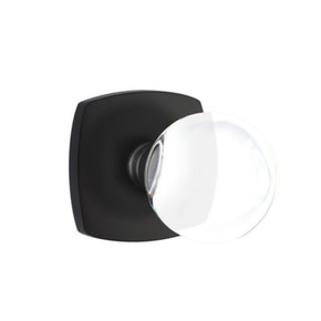 Emtek 5316-BL-US19 Bristol Door Knob Passage Set With Urban Modern Rosette Flat Black