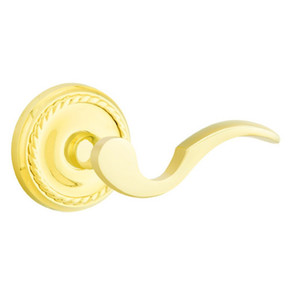 Emtek 8051-C-US3 Cortina Door Lever Dummy Set With Rope Rosette Polished Brass