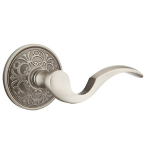 Emtek 8056-C-US15A Cortina Door Lever Dummy Set With Lancaster Rosette Pewter