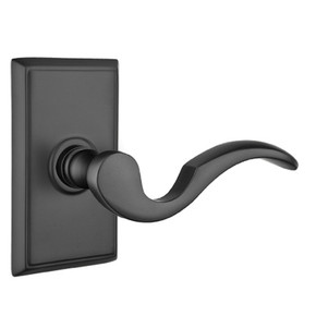 Emtek 8521-C-US19 Cortina Door Lever Dummy Set With Rectangular Rosette Flat Black