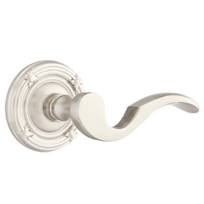 Emtek 8107-C-US15 Cortina Door Lever Passage Set With Ribbon & Reed Rosette Satin Nickel