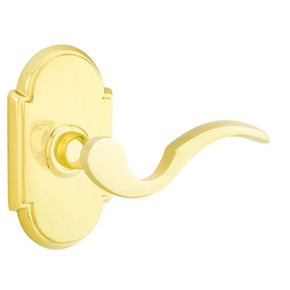 Emtek 8108-C-US3 Cortina Door Lever Passage Set With #8 Rosette Polished Brass