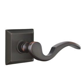 Emtek 8131-C-US10B Cortina Door Lever Passage Set With Quincy Rosette Oil Rubbed Bronze