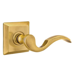 Emtek 8131-C-US7 Cortina Door Lever Passage Set With Quincy Rosette French Antique