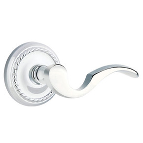 Emtek 8201-C-US26 Cortina Door Lever Privacy Set With Rope Rosette Polished Chrome