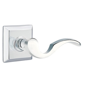 Emtek 8231-C-US26 Cortina Door Lever Privacy Set With Quincy Rosette Polished Chrome