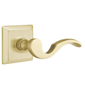 Emtek 8231-C-US4 Cortina Door Lever Privacy Set With Quincy Rosette Satin Brass