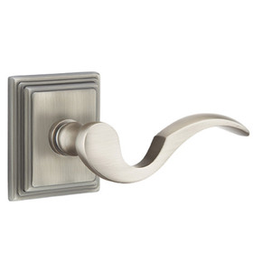 Emtek 8261-C-US15A Cortina Door Lever Privacy Set With Wilshire Rosette Pewter