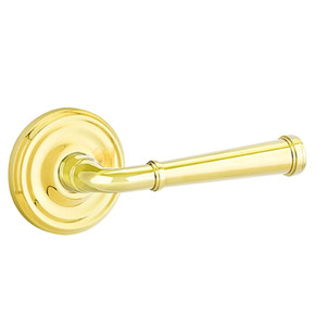 Emtek 8050-ME-US3 Merrimack Door Lever Dummy Set With Regular Rosette Polished Brass