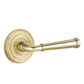 Emtek 8050-ME-US4 Merrimack Door Lever Dummy Set With Regular Rosette Satin Brass