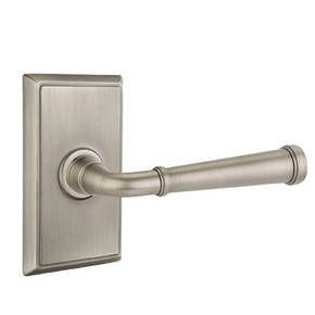 Emtek 8121-ME-US15A Merrimack Door Lever Passage Set With Rectangular Rosette Pewter
