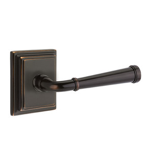 Emtek 8161-ME-US10B Merrimack Door Lever Passage Set With Wilshire Rosette Oil Rubbed Bronze