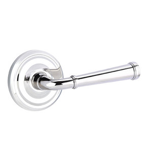 Emtek 8200-ME-US26 Merrimack Door Lever Privacy Set With Regular Rosette Polished Chrome
