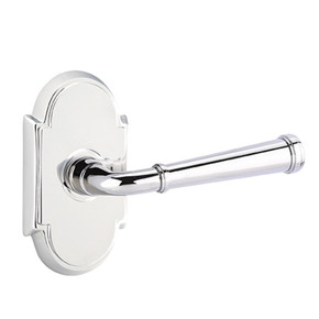 Emtek 8208-ME-US26 Merrimack Door Lever Privacy Set With #8 Rosette Polished Chrome