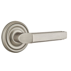 Emtek 8050-M-US15A Milano Door Lever Dummy Set With Regular Rosette Pewter