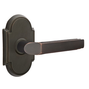 Emtek 8058-M-US10B Milano Door Lever Dummy Set With #8 Rosette Oil Rubbed Bronze